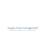 Samenvatting Supply Chain Management