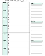 weekplanner kleur munt groen 