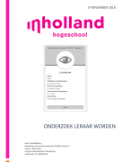 Onderzoek leraar worden pabo Inholland 1.1 
