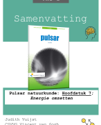 Samenvatting: Pulsar natuurkunde: Hoofdstuk 7; Energie omzetten (VWO 5)