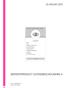 Beroepsproduct levensbeschouwing 4 pabo Inholland 4.2