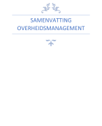 Samenvattingen artikelen Overheidsmanagement 