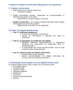 Samenvatting H3 Digitale transformatie Organisatie en Management
