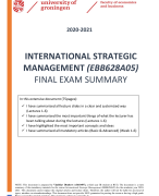 International Strategic Management_FINAL EXAM_SUMMARY_2020-2021_Lectures + Articles 