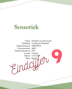 Tentamenopdracht Sensoriek - Voeding & Diëtetiek
