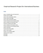 Empirical Research Project for IB Summary