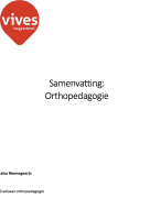 Samenvatting RICHTING: GRADUAAT ORTHOPEDAGOGIE!: vak Orthopedagogie