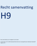 Basisboek recht hoofdstuk 9 samenvatting (ZIE BUNDEL)