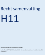 Basisboek recht hoofdstuk 11 samenvatting (ZIE BUNDEL)