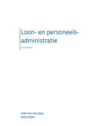 Samenvatting personeels- en loonadministratie 