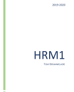Paper Human Resource Management HBO Technische bedrijfskunde NTI