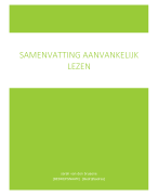 Samenvatting Aanvankelijk lezen ( Semester 4) 
