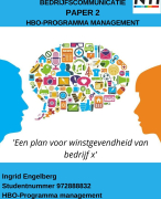 NTI Bedrijfscommunicatie paper 2 HBO Management