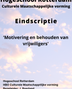 Scriptie motiveren en behouden vrijwilligers ouderenzorg geslaagd Hogeschool Rotterdam Maatschappeli