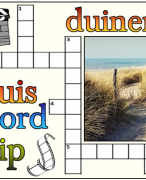 Antwoordblad kruiswoordclip duinen