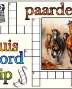 Antwoordblad kruiswoordclip paarden