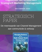 Voorbeeld Essay HVA Channel Management Strategisch Management Paper 2020