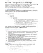 samenvatting Arbeids- en organisatiepsychologie