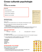 Crossculturele psychologie les 9