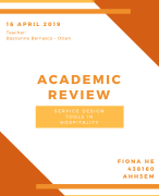 Academic Review - Service Design Tools in Hospitality
