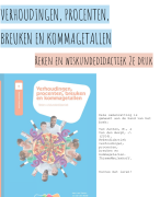 Verhoudingen, procenten, breuken en kommagetallen
