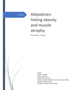 BGZ2241 Narrative Review Adipokines (linking obesity + muscle atrophy)