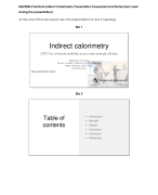 BGZ2025 Presentation Practical Indirect Calorimetry Powerpoint and preparations for the meetings