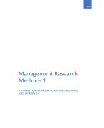 Summary of Management Research Methods 1