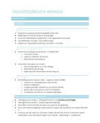 Samenvatting talentgedreven werken