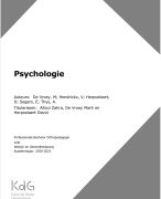 Volledige samenvatting psychologie a.h.v. het boek psychologische stromingen vroeger en vandaag 