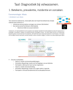 Samenvatting Taal: diagnostiek - verworven stoornissen
