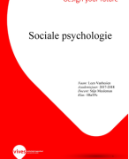 Samenvatting Sociale Psychologie Vives Kortrijk 2020_2021