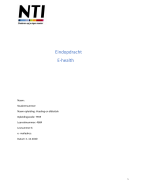 Eindopdracht e-health : 4684