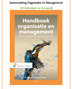 Samenvatting H8 Individuen en Groepen | Handboek Organisatie & Management