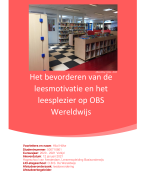 Afstudeeronderzoek Scriptie Leesbevordering cijfer: 8