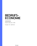 Samenvatting bedrijfseconomie 3ASO 2025