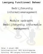 NCOI | Moduleopdracht Functioneel beheer en Informatievoorziening - cijfer 8,5