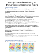 Complete boek Globalisering aardrijkskunde samenvatting 5VWO en 6VWO