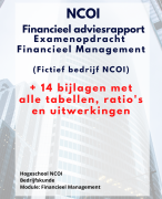 NCOI portfolio opdracht financieringsstructuur voorbeeld geslaagd bedrijfseconomische aspecten