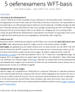 WFT Basis - 5 oefenexamens - 210 examenvragen & antwoorden