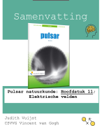 Samenvatting: Pulsar natuurkunde: Hoofdstuk 11; Elektrische velden (VWO 5)