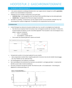 Samenvatting HF 2 gaschromatografie, analyse voedingswaren - 2 VDK 