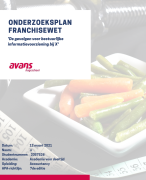 Voorbeeld onderzoeksplan Accountancy Avans - bestuurlijke informatievoorziening Gevolgen Franchisewet - GO Maart 2021