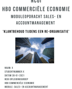 NCOI Module Management Accounting voorbeeld