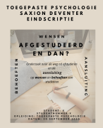 Voorbeeld scriptie Toegepaste Psychologie Saxion 2020 - Wensen en Behoeften Afgestudeerde Studenten Na Studie