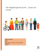 Profielwerkstuk: Het integratie gevoel op school