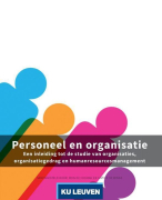 Samenvatting Personeel en organisatie Schakel Handelswetenschappen KU Leuven 2020-2021 