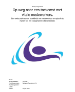 Vitaliteitsbeleid: Een onderzoek naar de bereidheid van medewerkers om gebruik te maken van het voorgenomen vitaliteitsbeleid. 