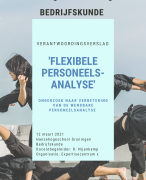 Voorbeeld scriptie wendbare / flexibele personeelsplanning en - analyse. Hanze Groningen - Geslaagd 2021 Cijfer 7