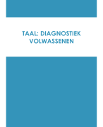 samenvatting Taal Diagnostiek